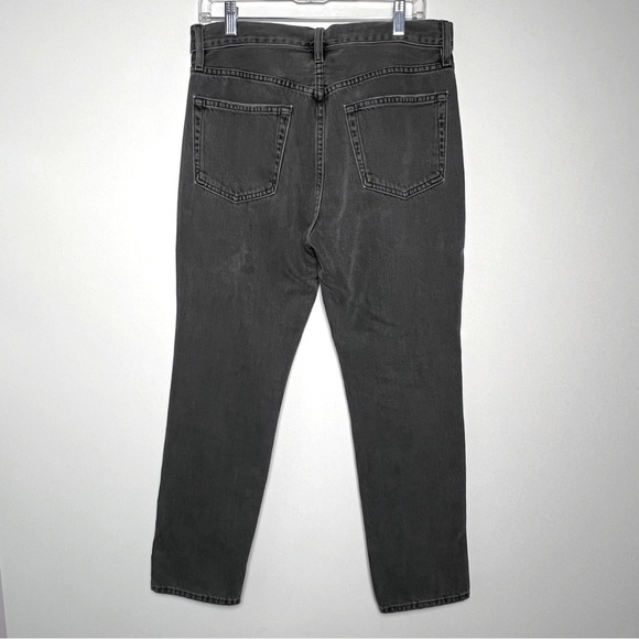 FRAME Gray Denim Sequin Basque Rip Distressed High Rise Button Fly Crop Jeans 27 - Picture 13 of 16